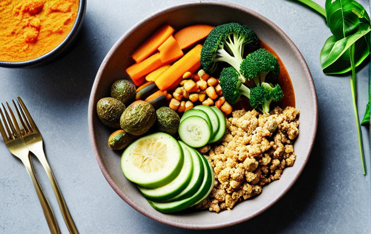 **A vibrant food blog post showcasing innovative plant-based recipes and nutritional advice, targeting health-conscious young adults.** (Focus: food blog, plant-based, healthy lifestyle, young adults)