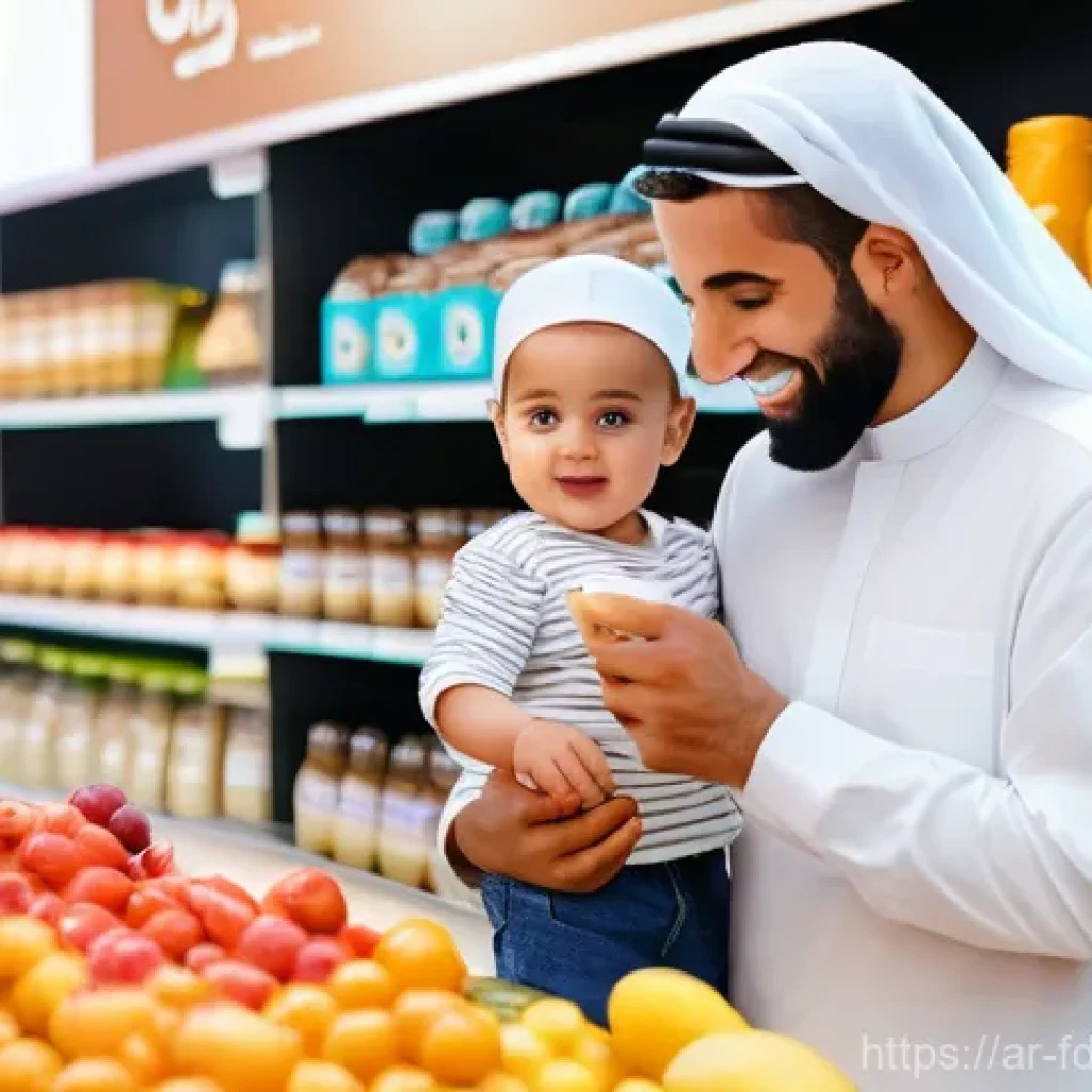 푸드테크 스타트업의 시장 테스트 전략 - **Prompt:** A vibrant and inviting scene in a contemporary, sunlit Arabian food market. A diverse gr...