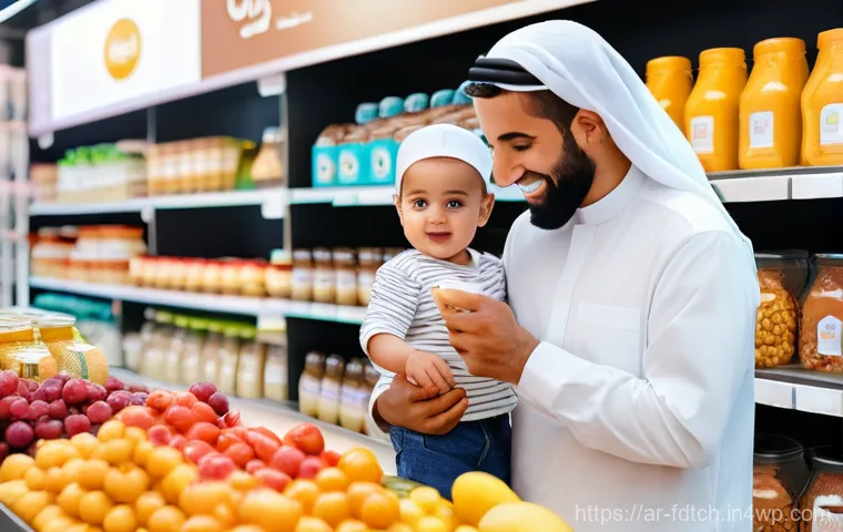 푸드테크 스타트업의 시장 테스트 전략 - **Prompt:** A vibrant and inviting scene in a contemporary, sunlit Arabian food market. A diverse gr...