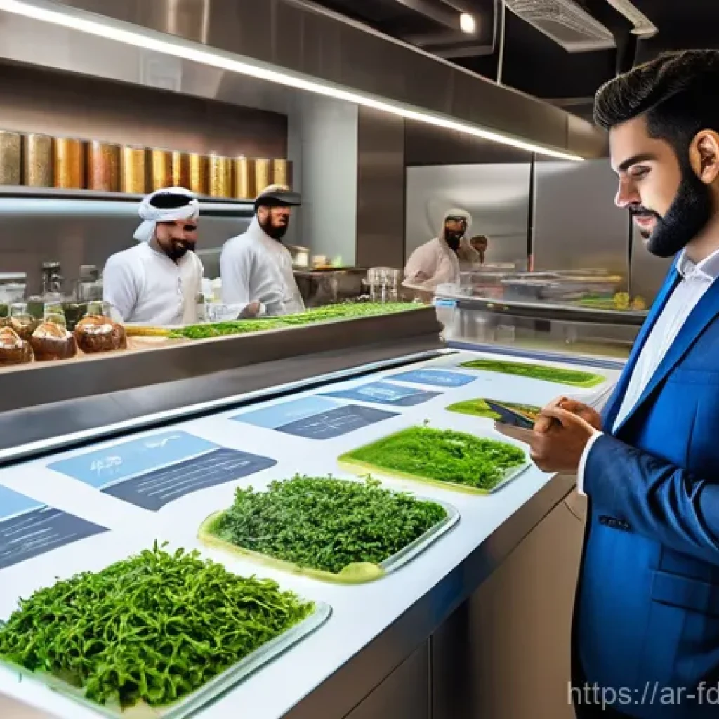 푸드테크 스타트업의 성공적인 운영 팁 - **Prompt**: A vibrant, modern food tech innovation lab in a bustling Middle Eastern city. A diverse ...